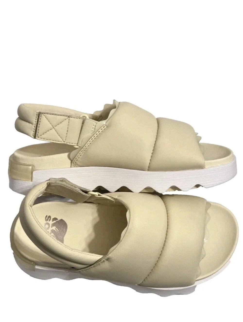 Sorel Viibe Honey White, Sea Salt Slingback Sandal